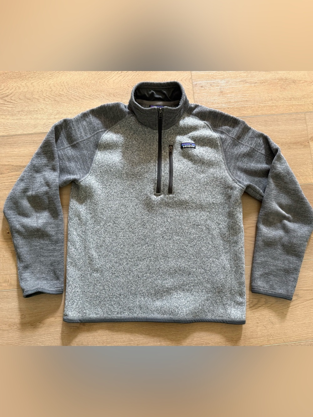 Patagonia Two Tone Gray Better Sweater 1/4 Zip Fleece Pullover Men’s Medium